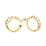 ＜LABORATORY GROWN DIAMOND＞0.1ct ﾑｰﾝﾋﾟｱｽ ［SV925(ｲｴﾛｰｺﾞｰﾙﾄﾞﾒｯｷ)］