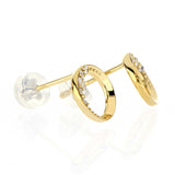 ＜LABORATORY GROWN DIAMOND＞0.1ct ﾑｰﾝﾋﾟｱｽ ［SV925(ｲｴﾛｰｺﾞｰﾙﾄﾞﾒｯｷ)］